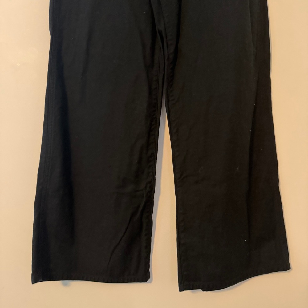 J.Crew Camp Pocket Wide Leg Pant High-Rise Chino Pant Black Women Size 30 - Picture 3 of 8
